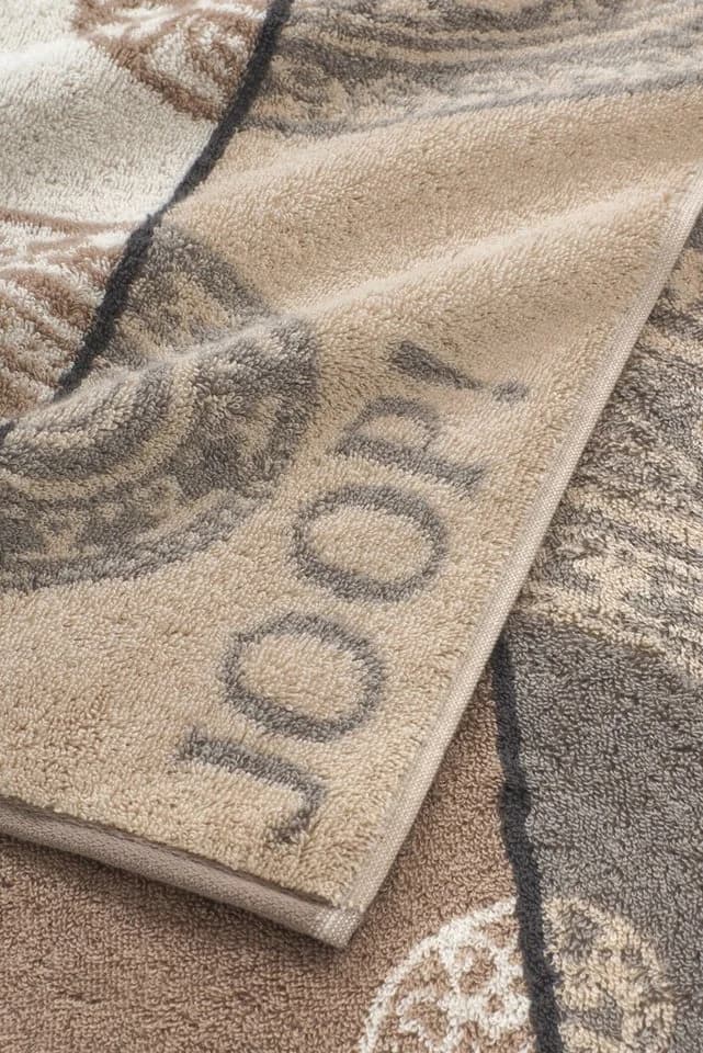 JOOP! CONTOUR PAISLEY Duschtuch 100% Baumwolle Beige
