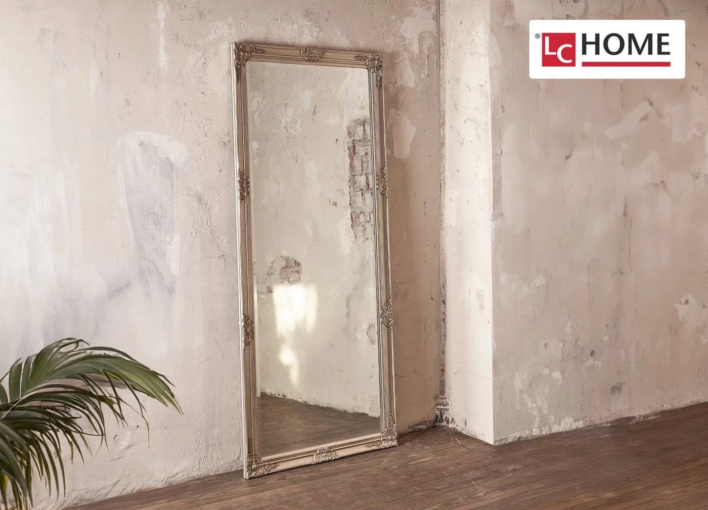 LC Home Wandspiegel Barock Silber XL Ganzkörperspiegel