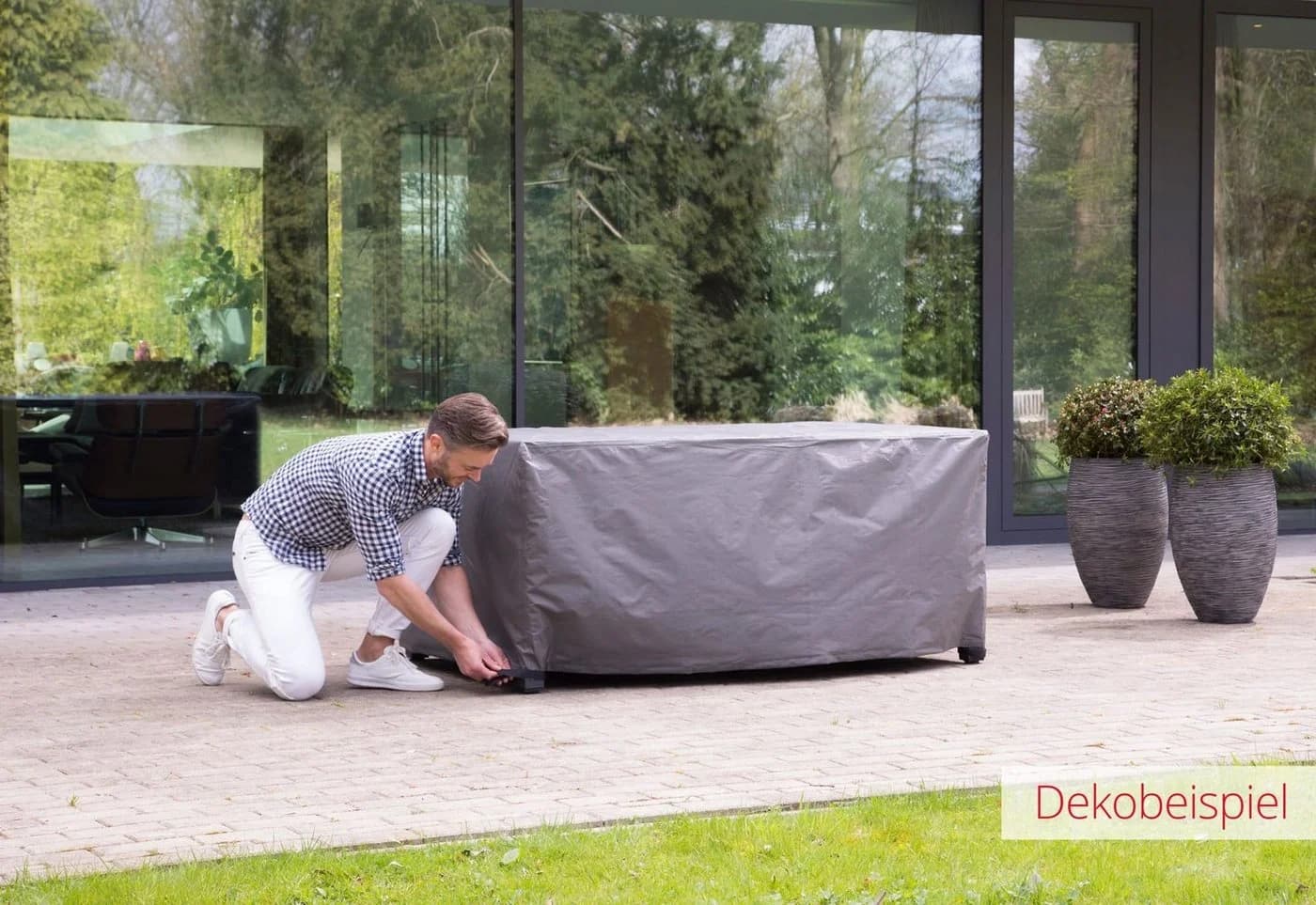 LC Garden Schutzhülle für 2-Sitzer Sofa grau wasserabweisend