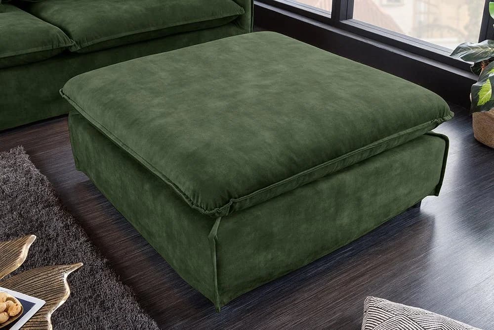 riess-ambiente Sitzhocker HEAVEN 100cm Samt dunkelgrün