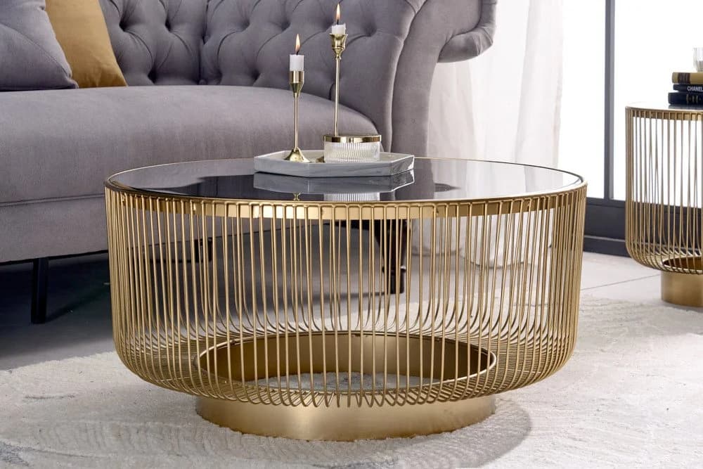 riess-ambiente Couchtisch VARIATION Gold Schwarz Glas