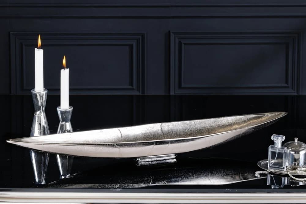 riess-ambiente Dekoschale SILVER LEAF 80cm silber