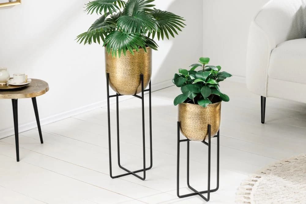 riess-ambiente Übertopf UNIT 70/50cm Gold Hammerschlag-Design