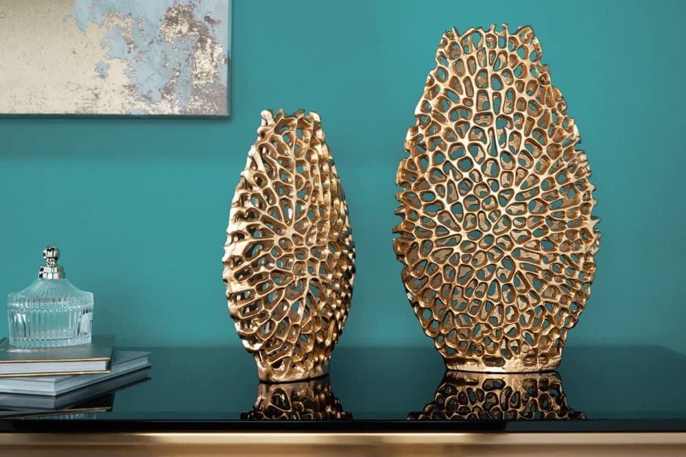 riess-ambiente Dekovase ABSTRACT LEAF 40cm gold
