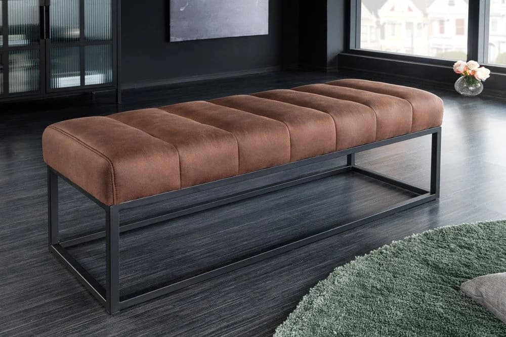 riess-ambiente Sitzbank PETIT BEAUTÉ 110cm antik braun / schwarz