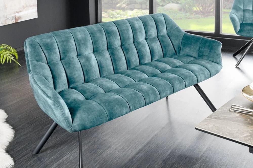 riess-ambiente Sitzbank PAPILLON 165cm Samt Metall-Füße Armlehne