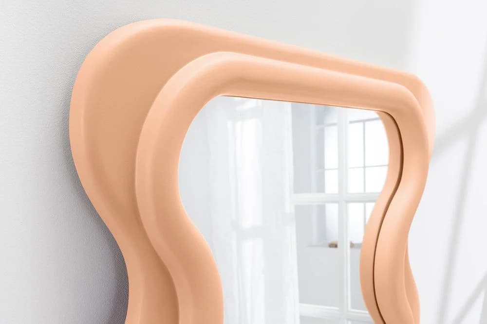 riess-ambiente Wandspiegel CURVY 160cm Apricot Wellen-Design