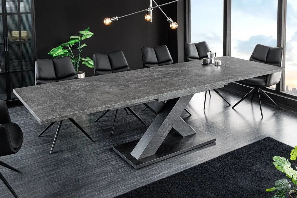 riess-ambiente Esstisch Montreal 180-230-280cm Keramik X-Gestell