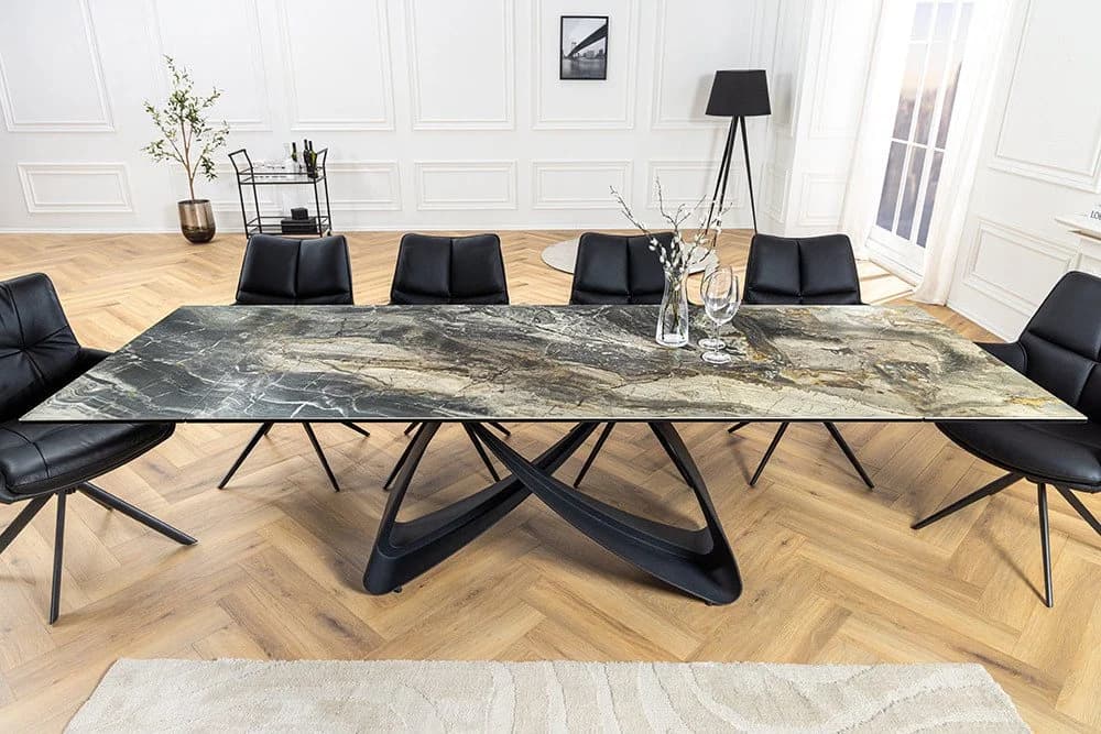 riess-ambiente Esstisch INFINITY Taupe Marmor-Keramik Ausziehbar