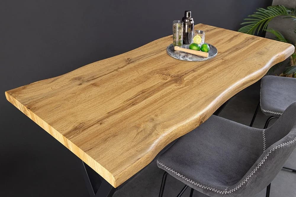 riess-ambiente Bartisch WILD 120cm Braun/Schwarz Wildeichen-Optik