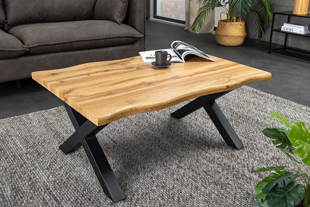 riess-ambiente Couchtisch WILD Wildeichen-Optik X-Gestell