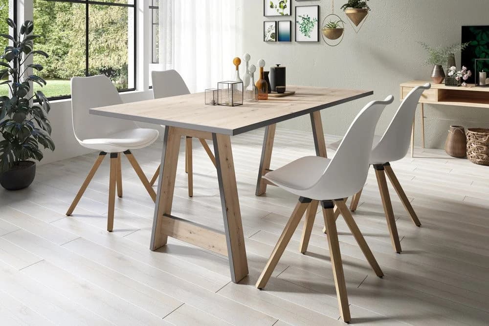 riess-ambiente Esstisch LOFT 160cm Eichen-Design Anthrazit Kanten