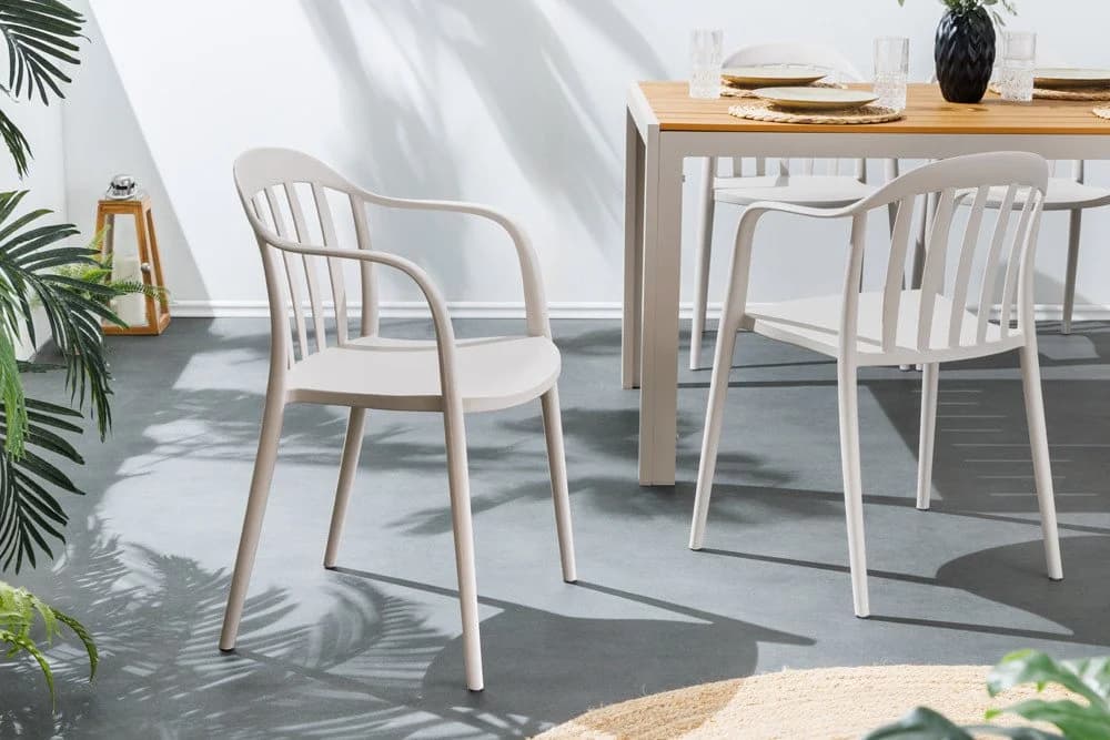 riess-ambiente Gartenstuhl STUDIO ITALIA Taupe Kunststoff In-/Outdoor