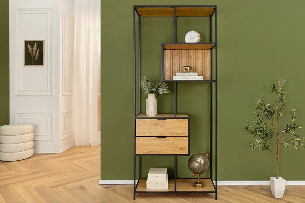 riess-ambiente Bücherregal SLIM LINE Industrial Design mit Schubladen