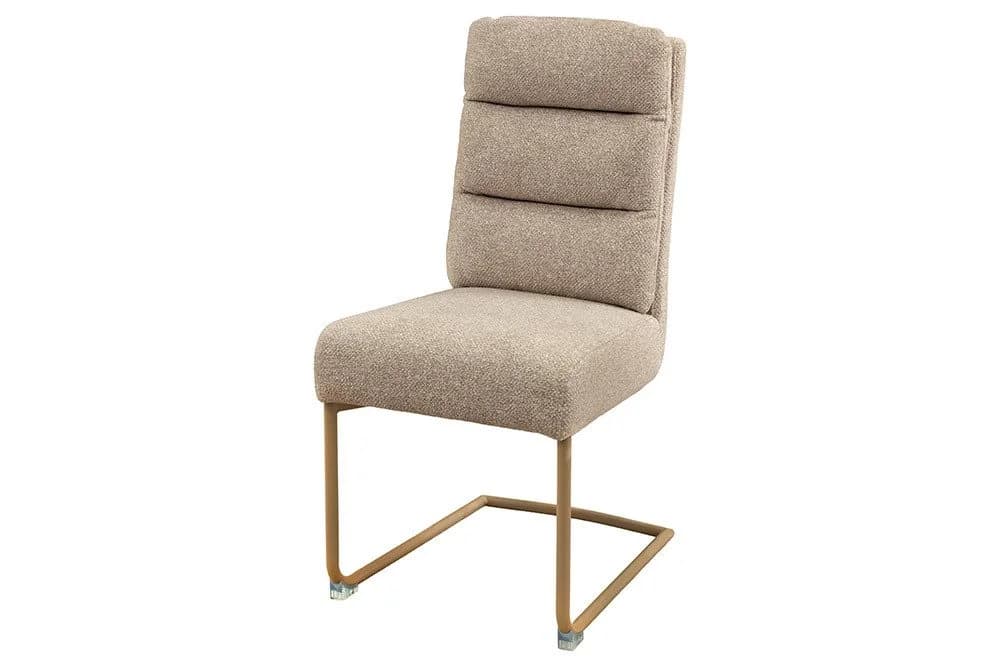 riess-ambiente Freischwinger COMFORT beige Strukturstoff Metall Wippfunktion