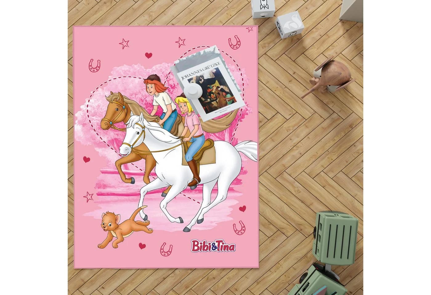 BERONAGE Kinderteppich Bibi und Tina Rosa 100x130 cm