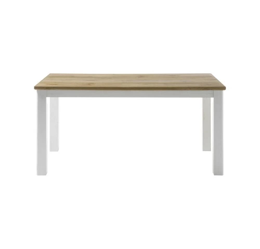 Lomadox Esstisch LINARES-61 Pinie Weiß Wotan Eiche Nb. 158x76x88 cm