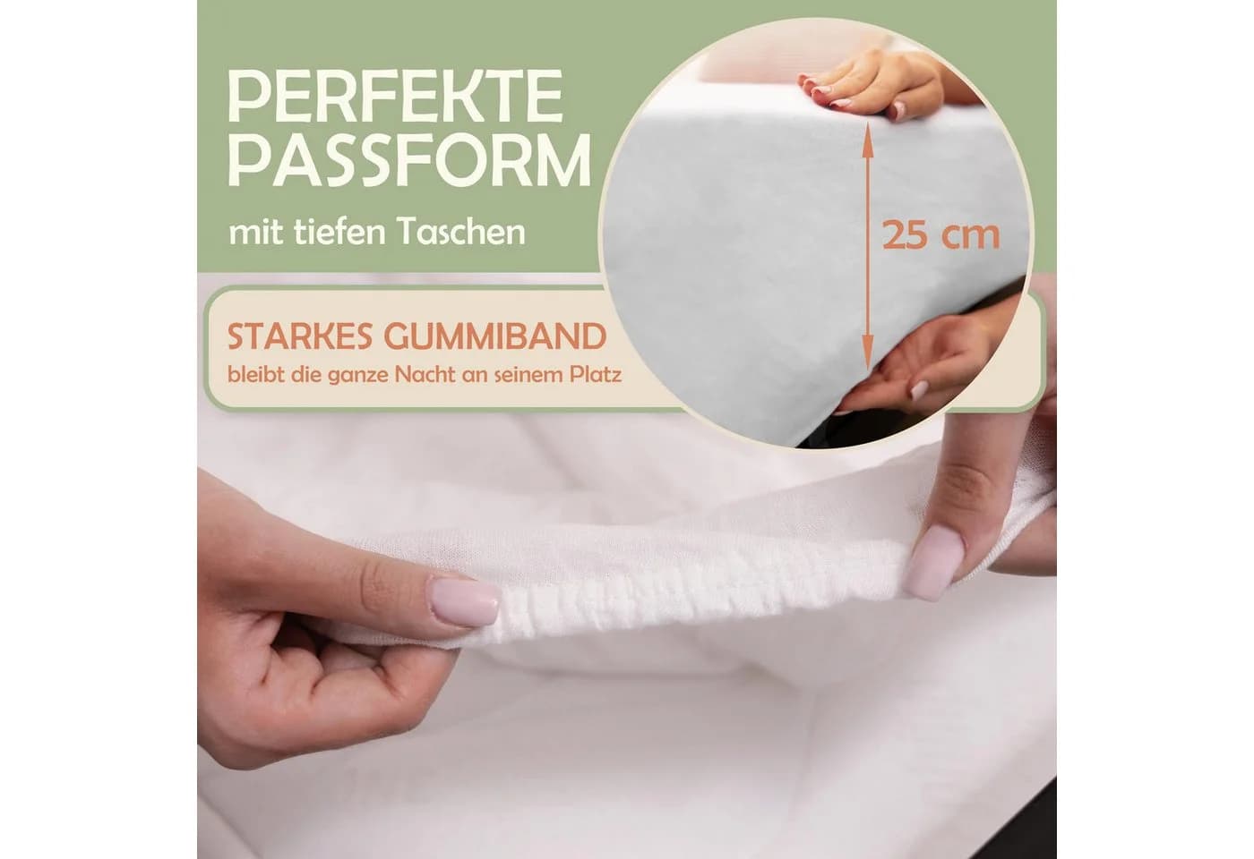 NatureMark Spannbettlaken 90x200cm 2er-Pack Weiß Mikrofaser