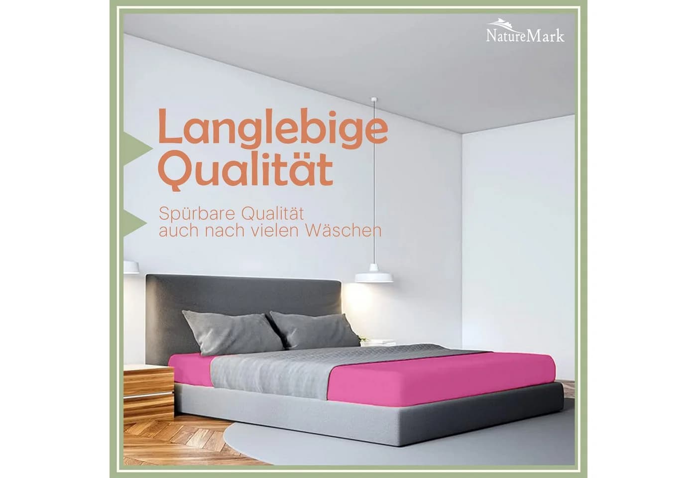 NatureMark Spannbettlaken Rosa Gebürstete Mikrofaser