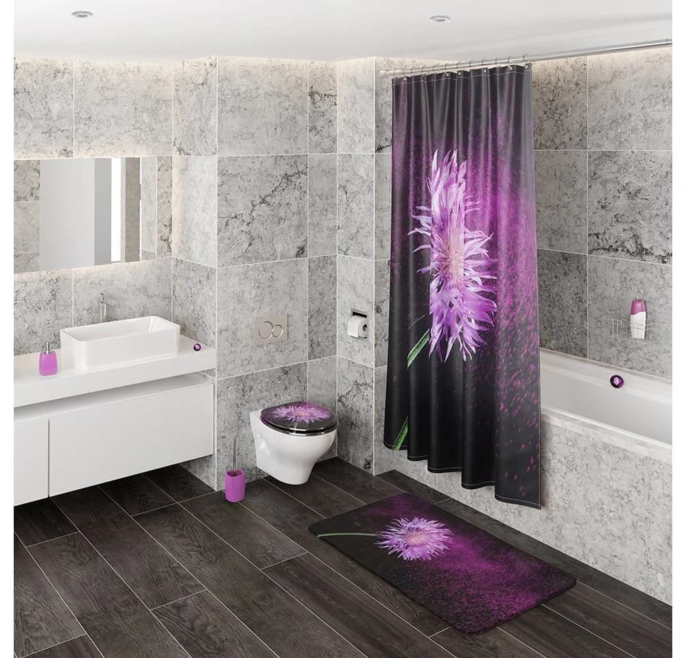 Sanilo Badematte Purple Dust Modern Rutschhemmend Polyester