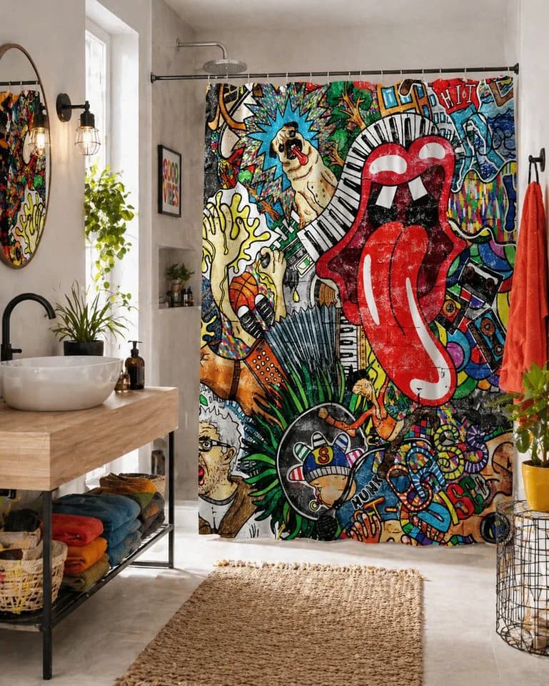 Sanilo Duschvorhang Graffiti 180 x 200 cm