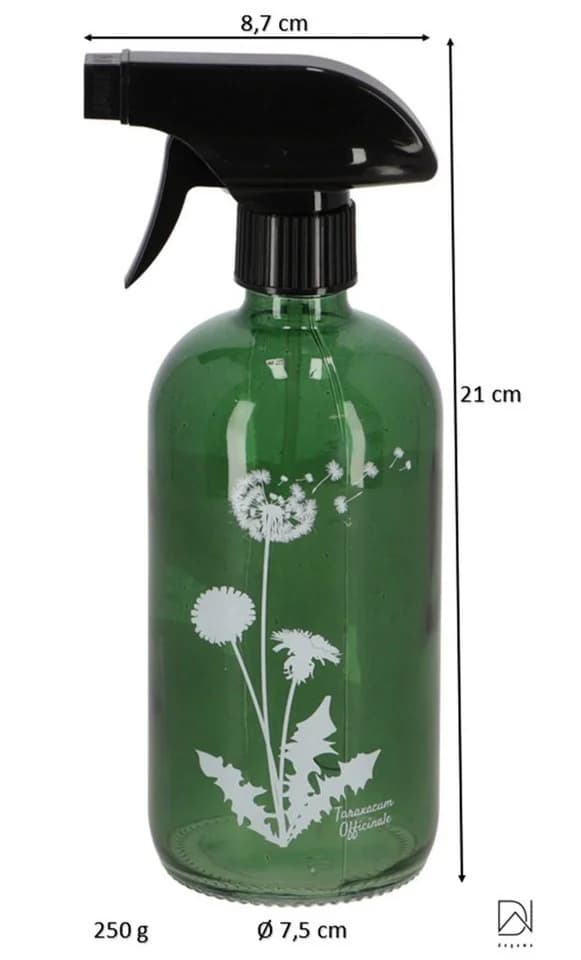 Dekowunder Zerstäuberflasche Glas 2er Set Grün/Braun Nachfüllbar