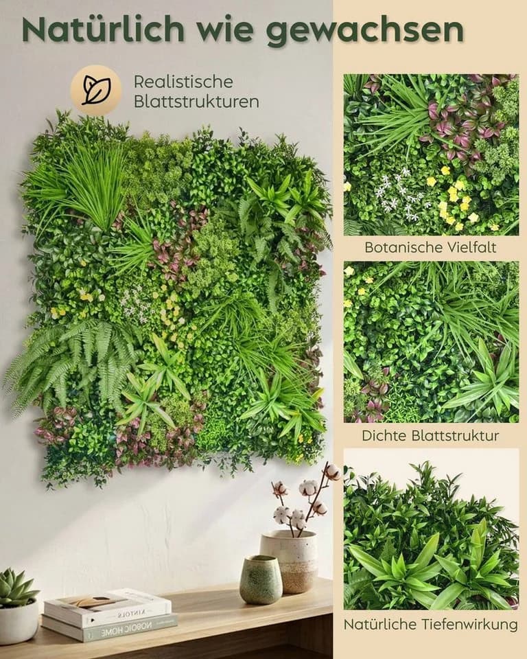 Künstliche Pflanzenwand Evergreen 100x100 cm - JELLE & JACOB Indoor Outdoor