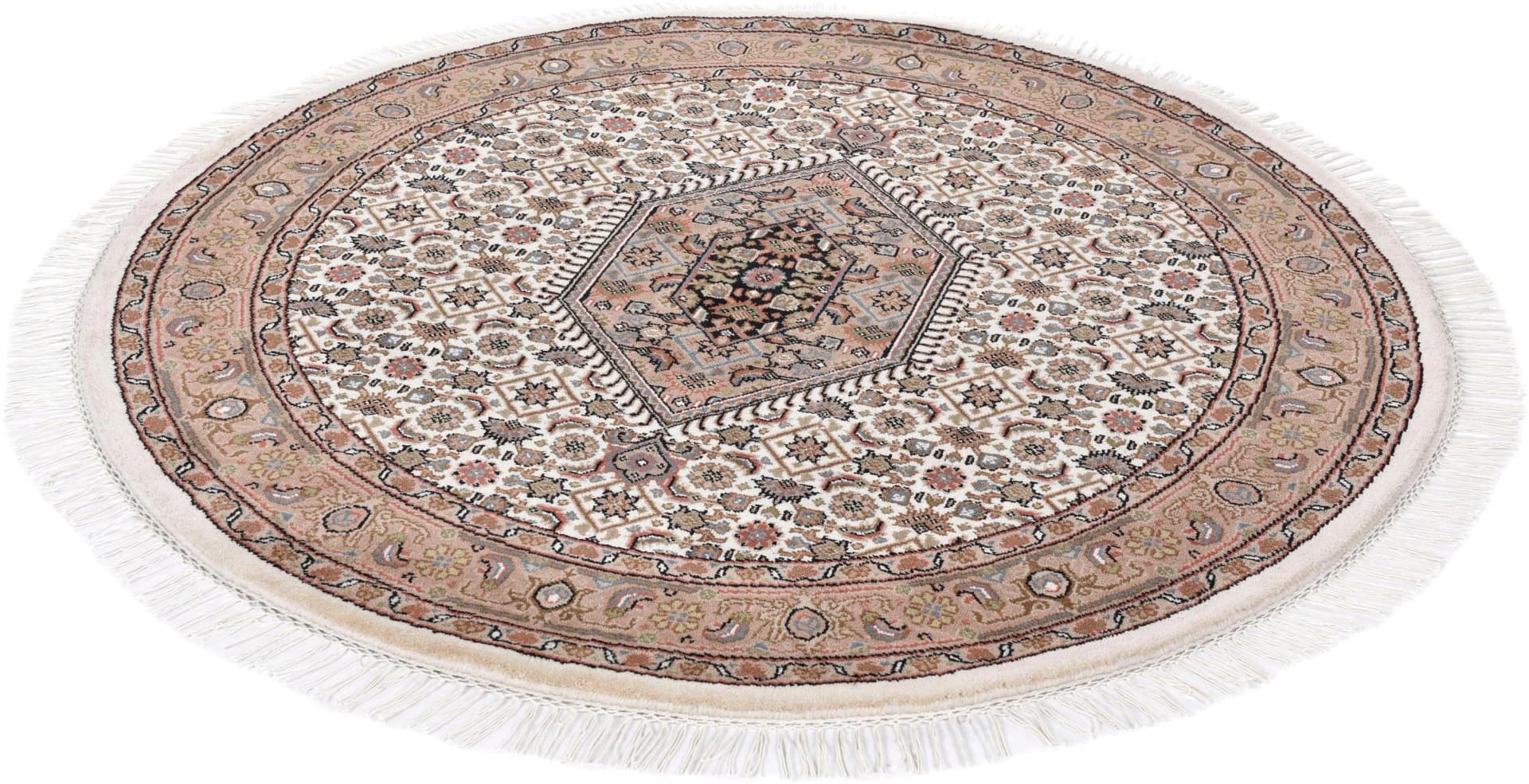 Orientteppich THEKO Benares Bidjar Creme Braun 100cm Wolle