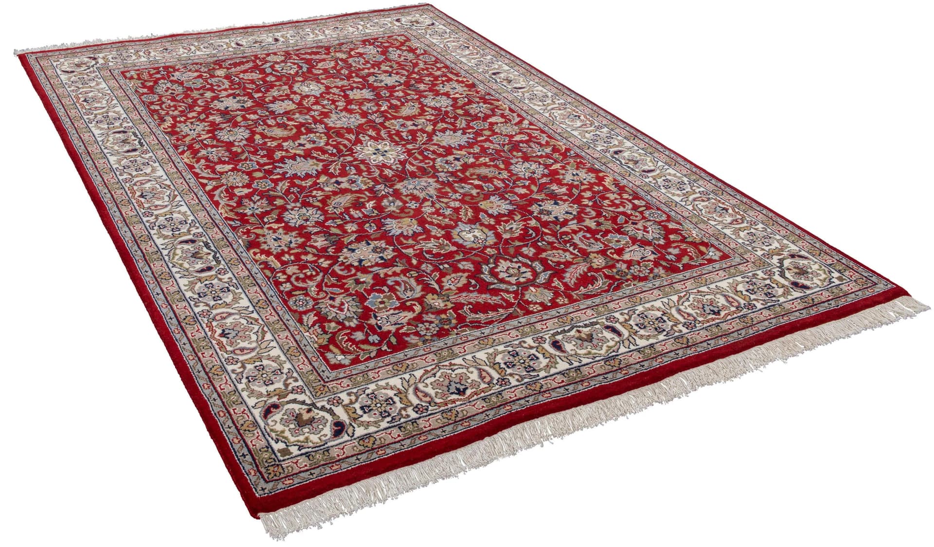 Orientteppich THEKO "Benares Isfahan" Rot Handgeknüpft