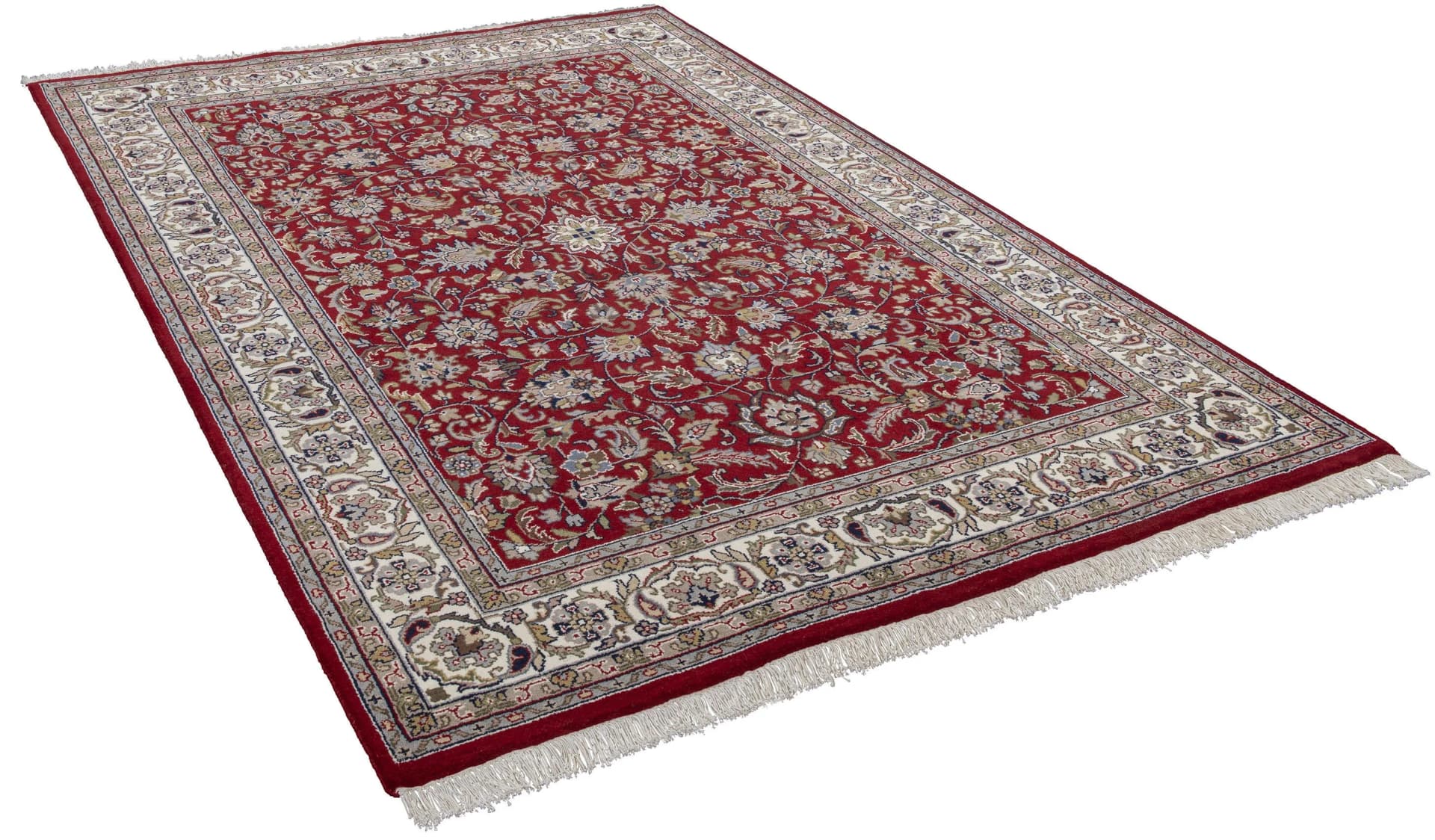Orientteppich THEKO "Benares Isfahan" Rot Handgeknüpft