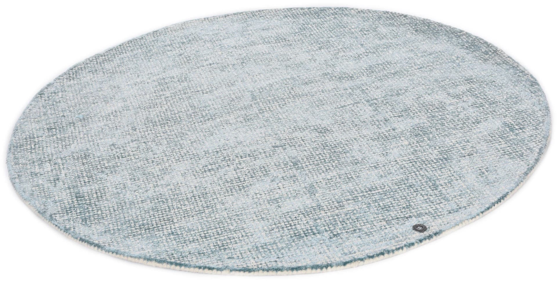 TOM TAILOR HOME Teppich Groove Rund Türkis Viskose Wolle