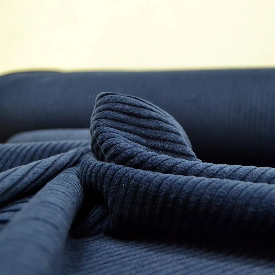 MAGAM-Stoffe Breitcord "Yanis" 100% Baumwolle Dunkelblau