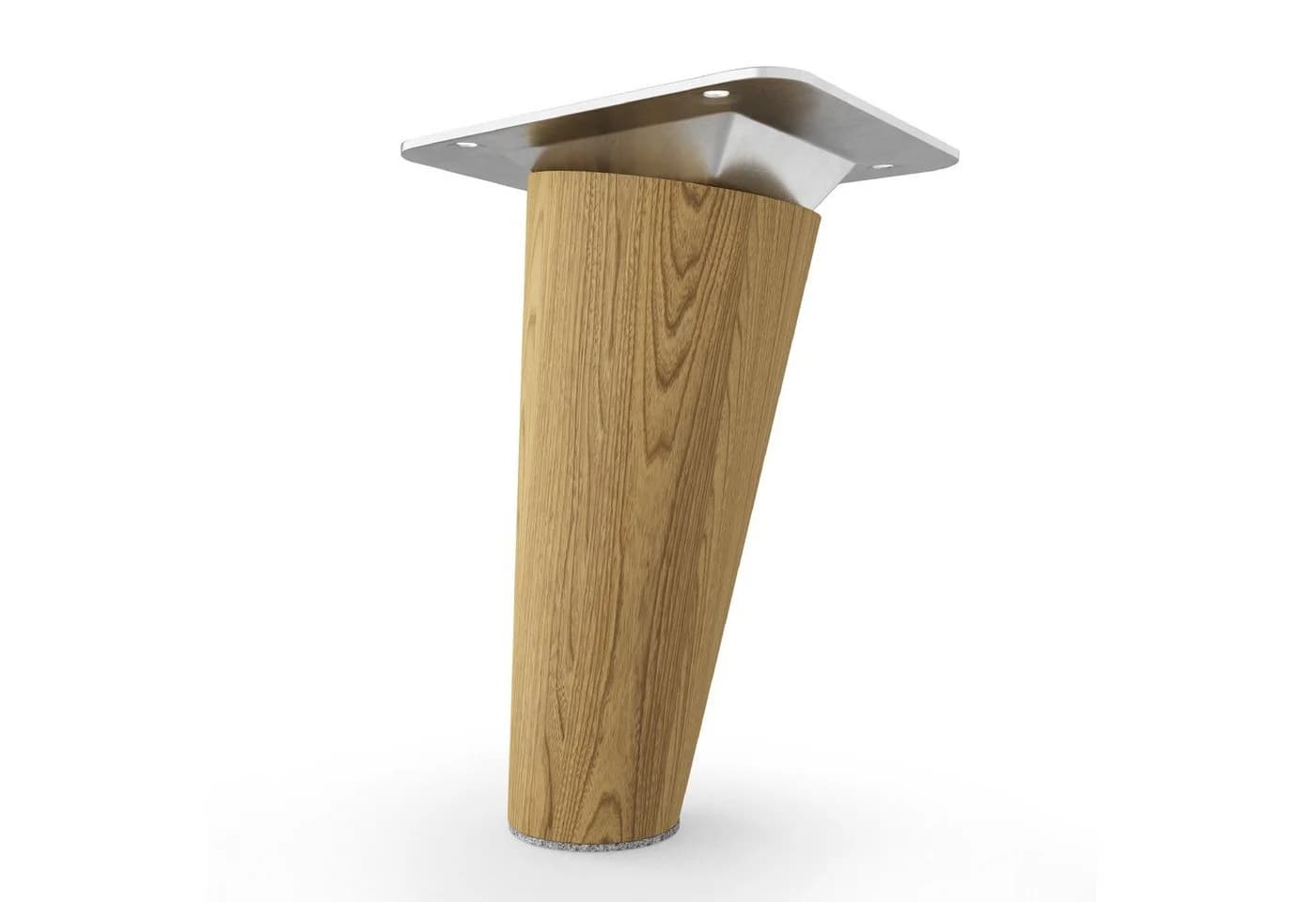 sossai® Möbelfuß Holzfüße Rund Schräge Ausführung Eiche