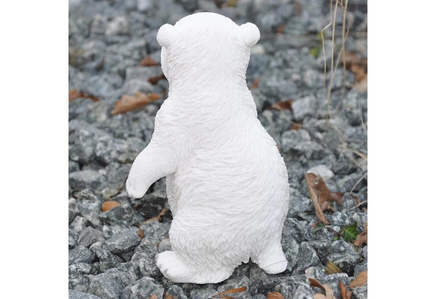 dazikemo Gartenfigur Eisbär Kunststein Dekofigur