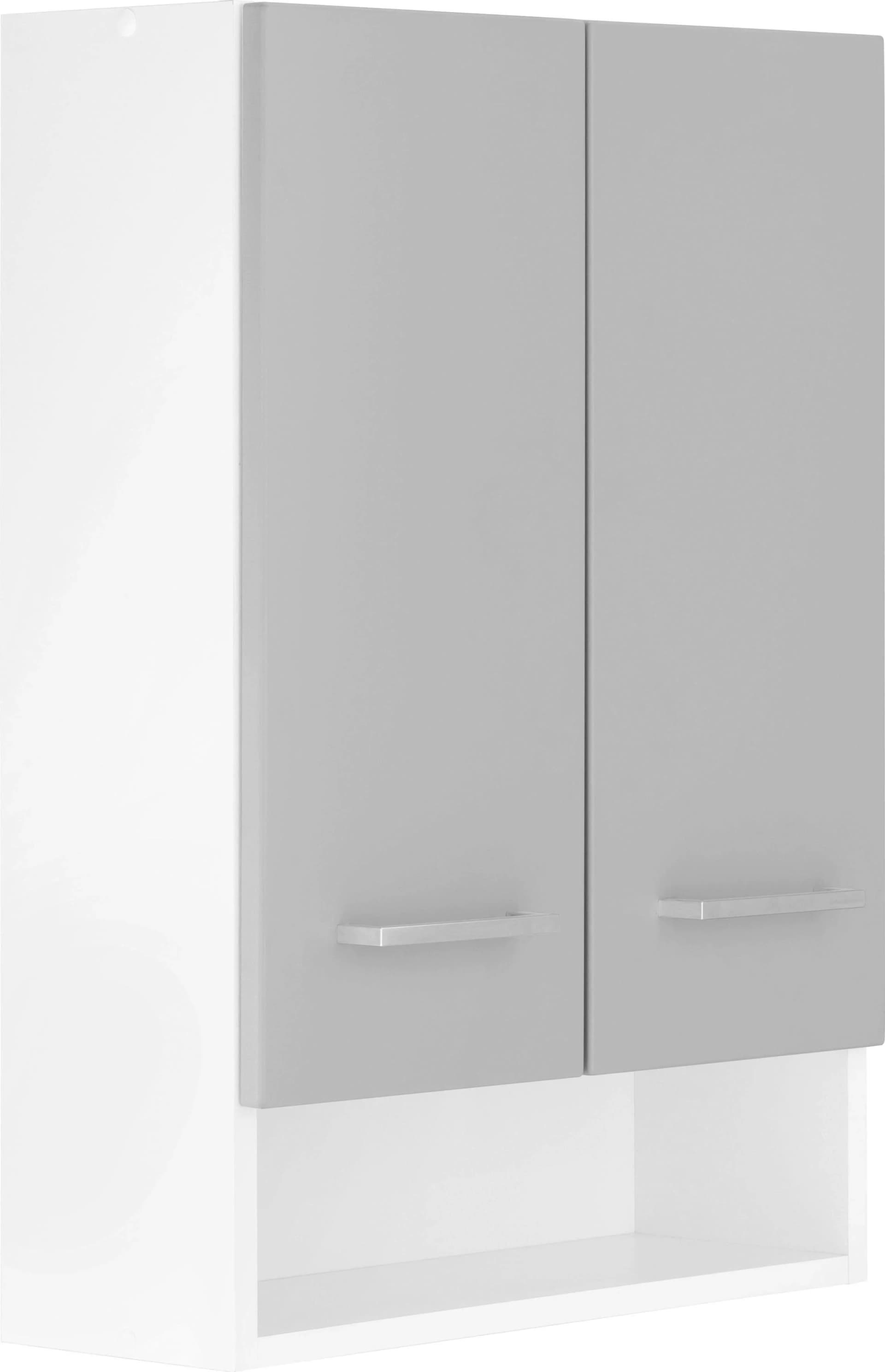WELLTIME Hängeschrank Ribera Grau Weiß 50cm