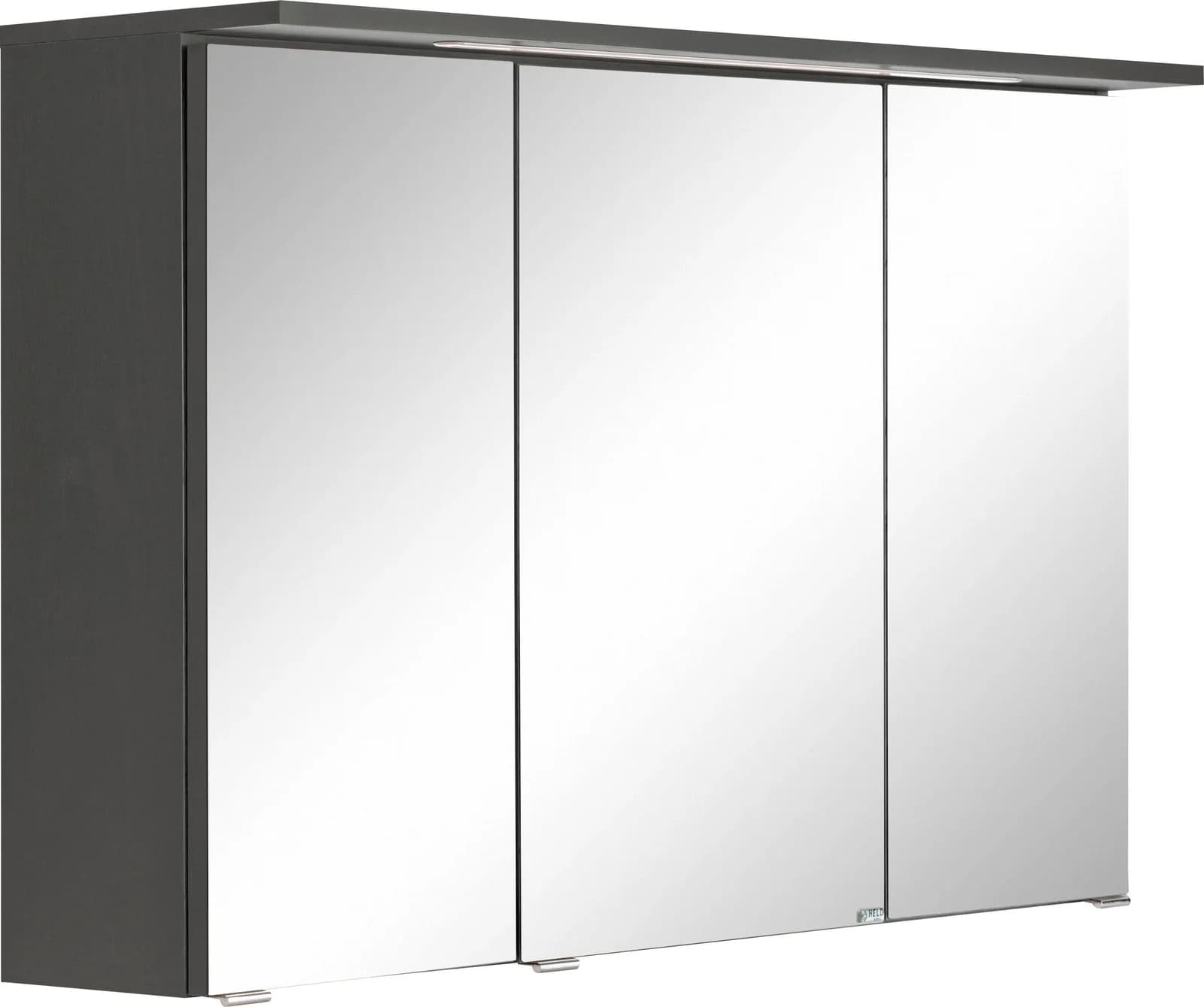 WELLTIME Spiegelschrank Lucca Grau mit LED und Push-to-open