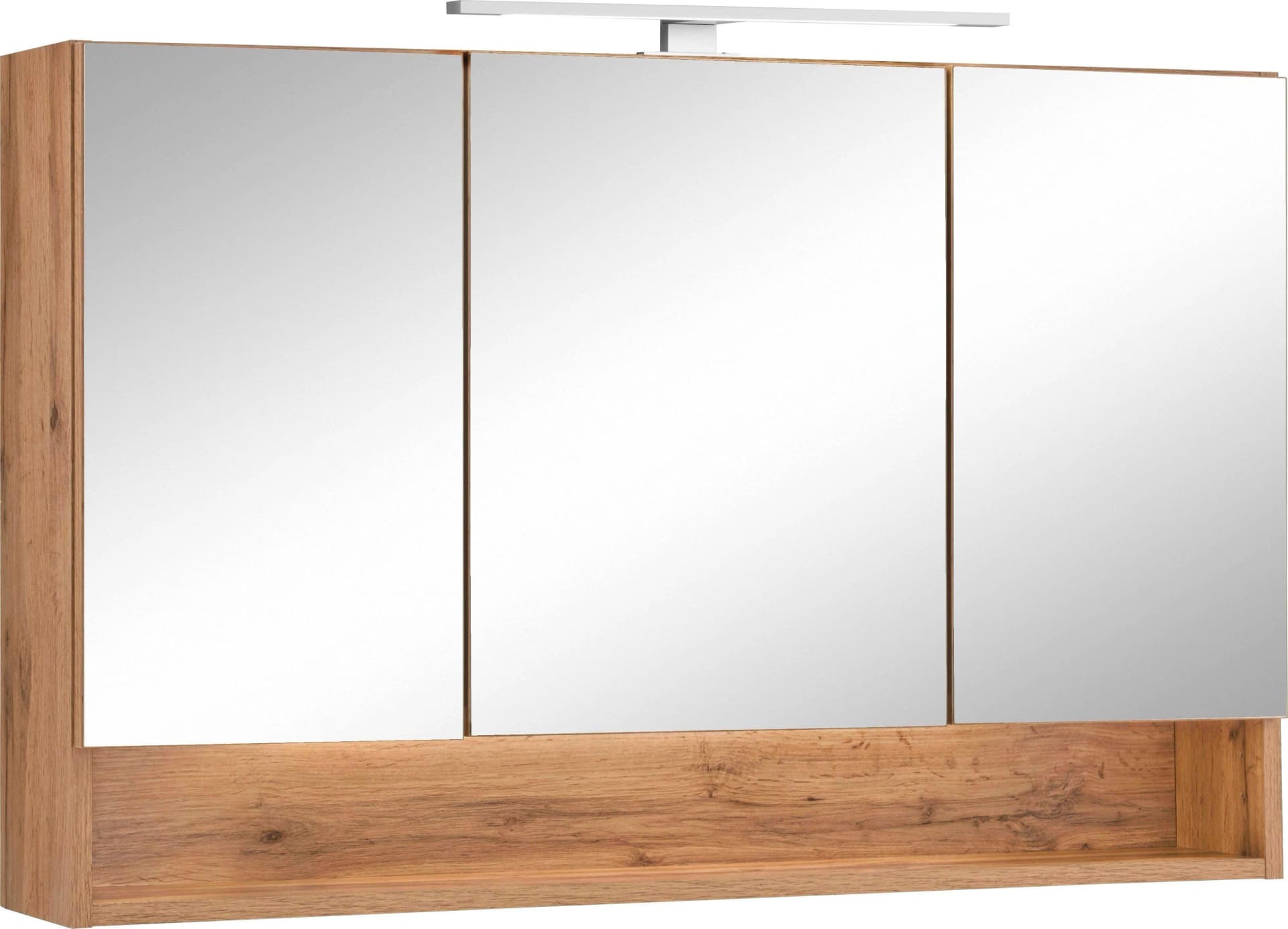 WELLTIME Spiegelschrank Soria Braun mit LED und Soft-Close