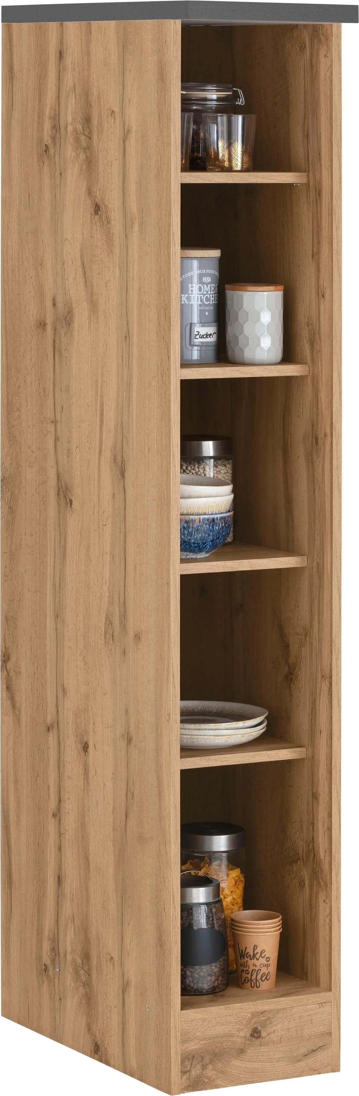 Küchenregal KS-Colmar Grau Braun Holzwerkstoff 4 Böden