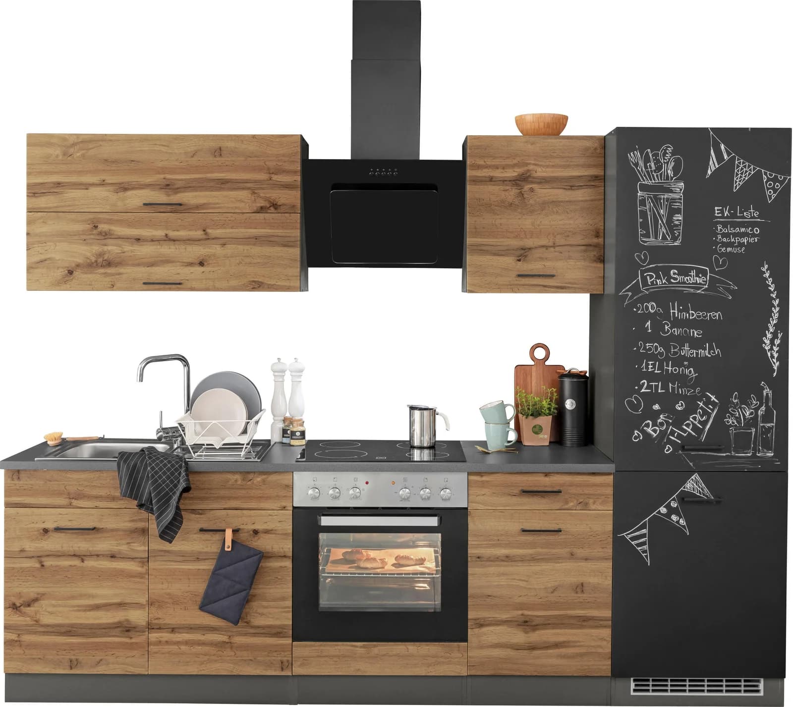 Küchenzeile KS-Trier Komplettküche 270cm mit E-Geräten