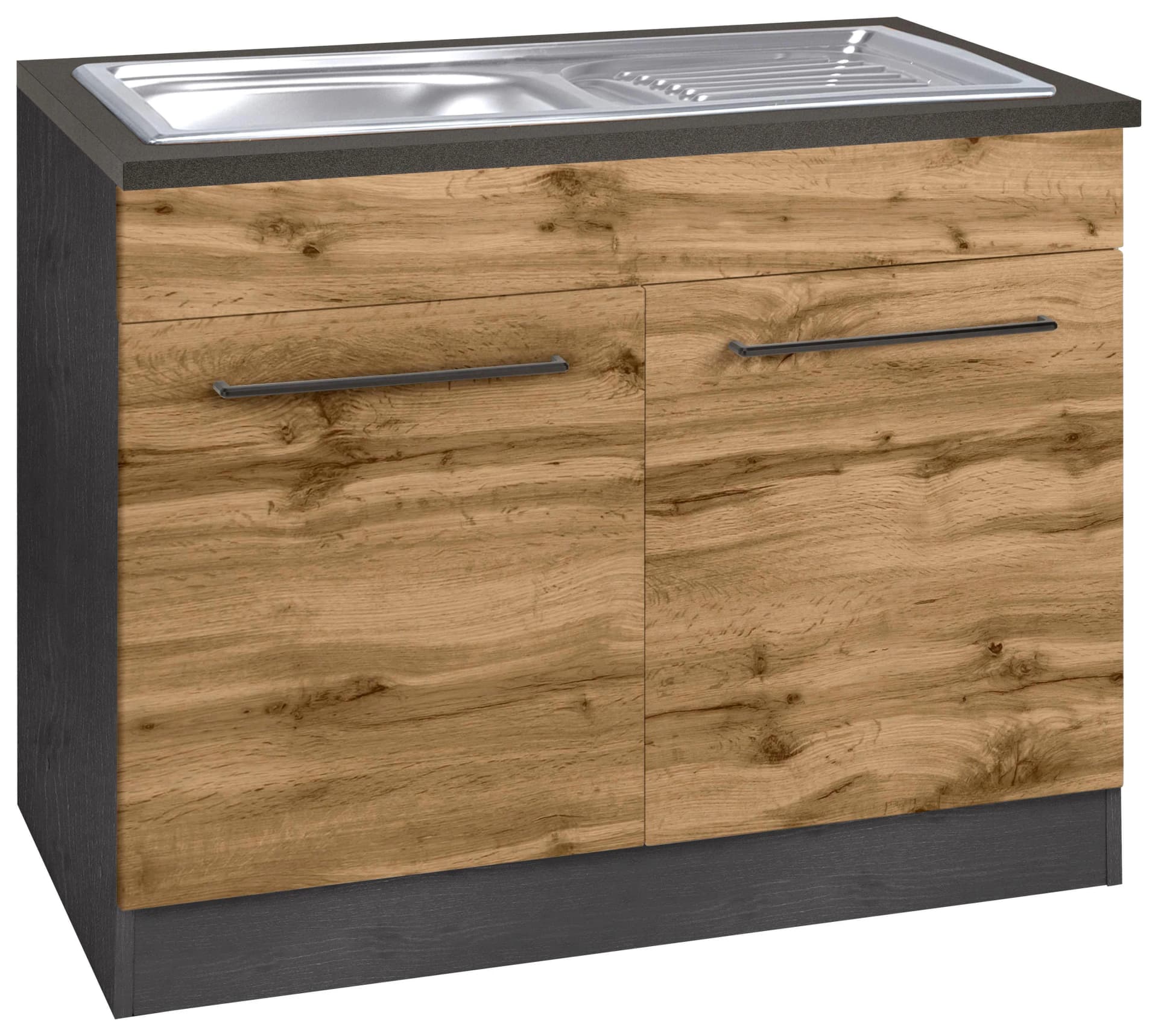 Kochstation KS-Tulsa Spülenschrank 100cm mit Einbauspüle