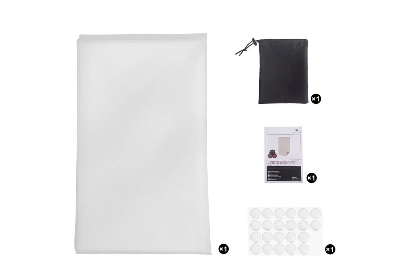 Victoria M. Verdunkelungsstoff 140x300 cm 100% Blackout mit Thermobeschichtung