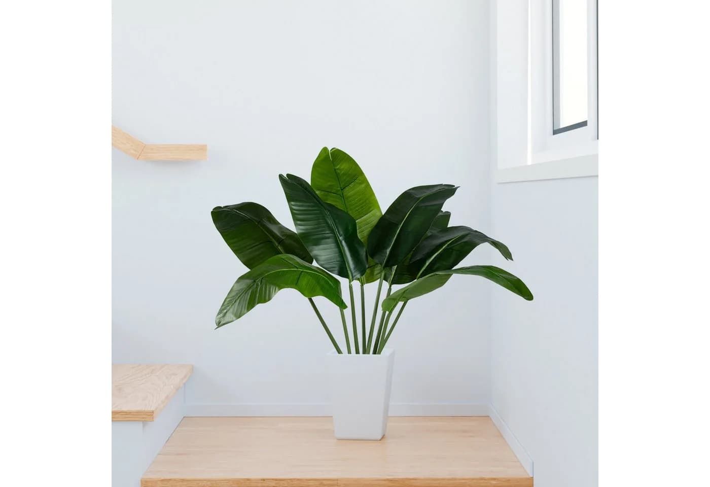 PASCH Künstlicher Bananenbaum mit Topf, Kunstpflanze Grün
