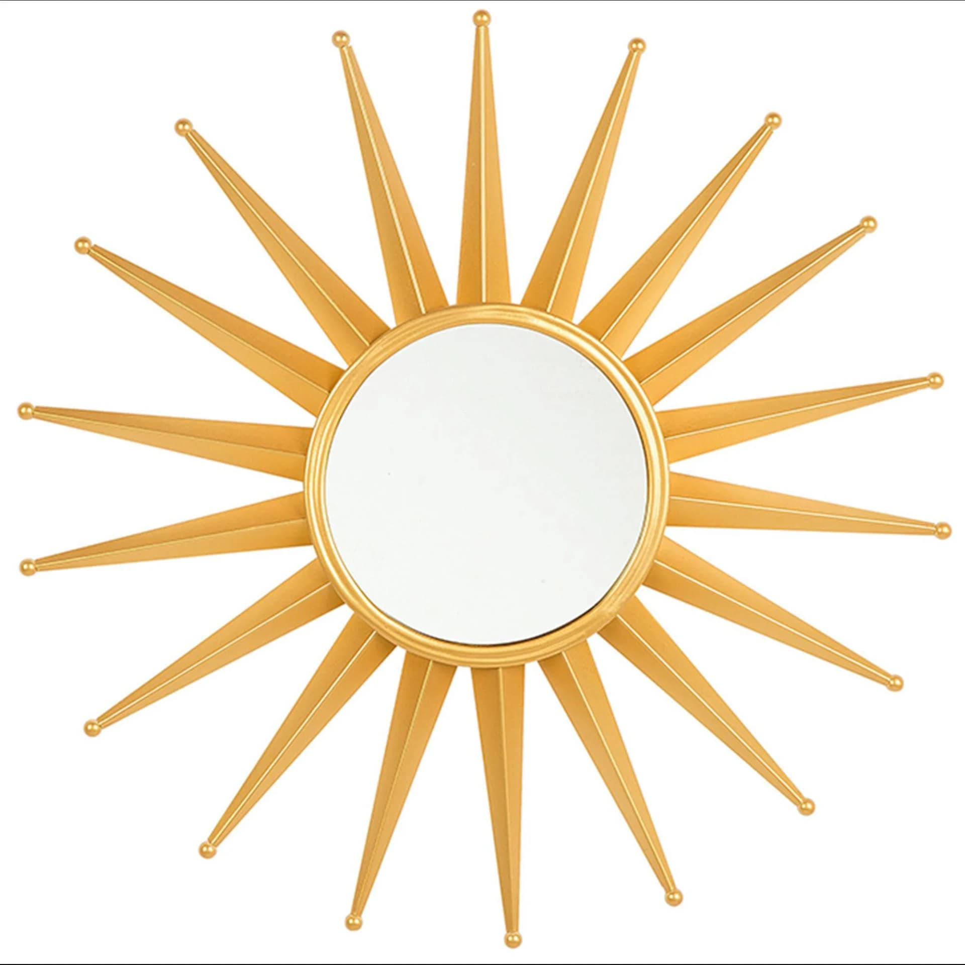 Beliani WANDSPIEGEL gold Sonnenoptik 60 cm Perelli