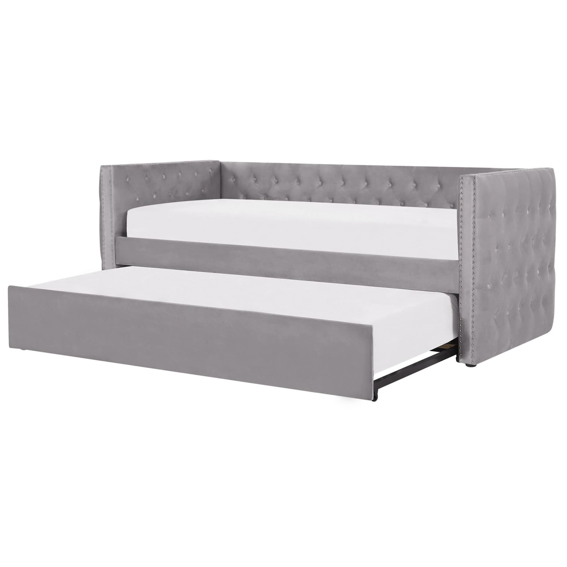 Beliani Tagesbett 90x200cm Grau Gassin