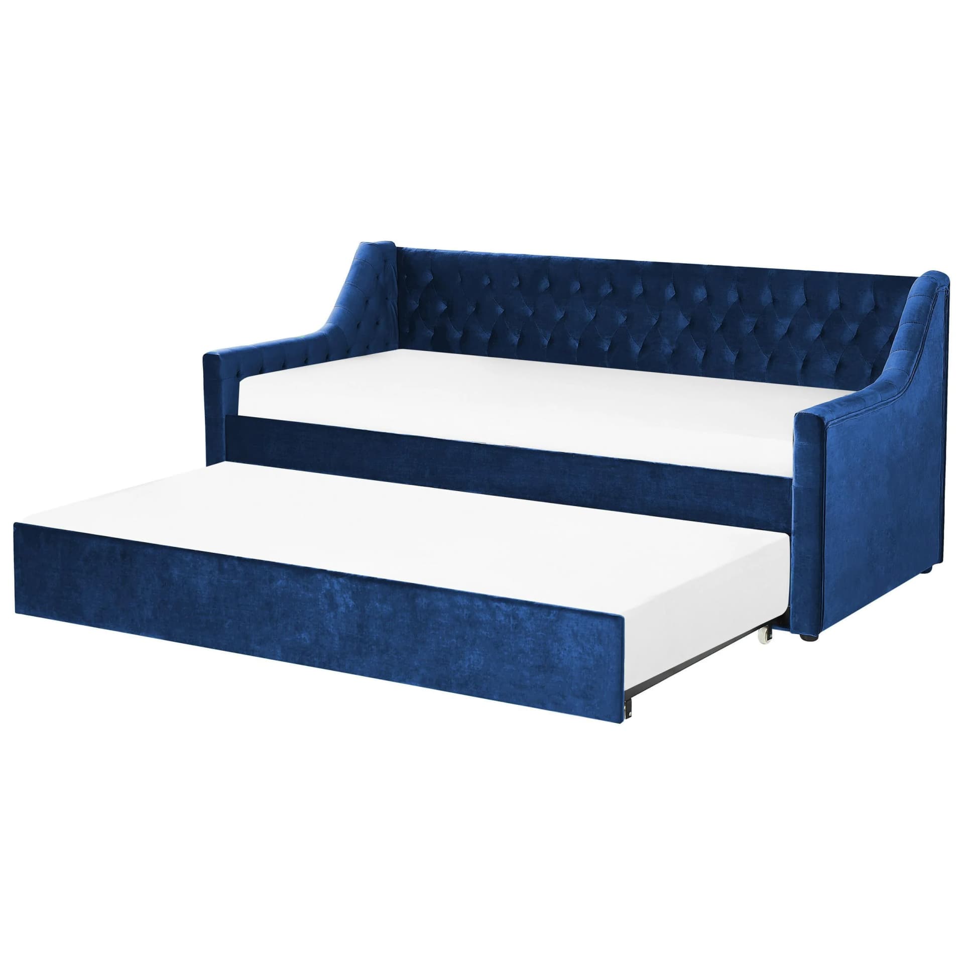 Beliani Tagesbett Montargis Marineblau 90x200 cm