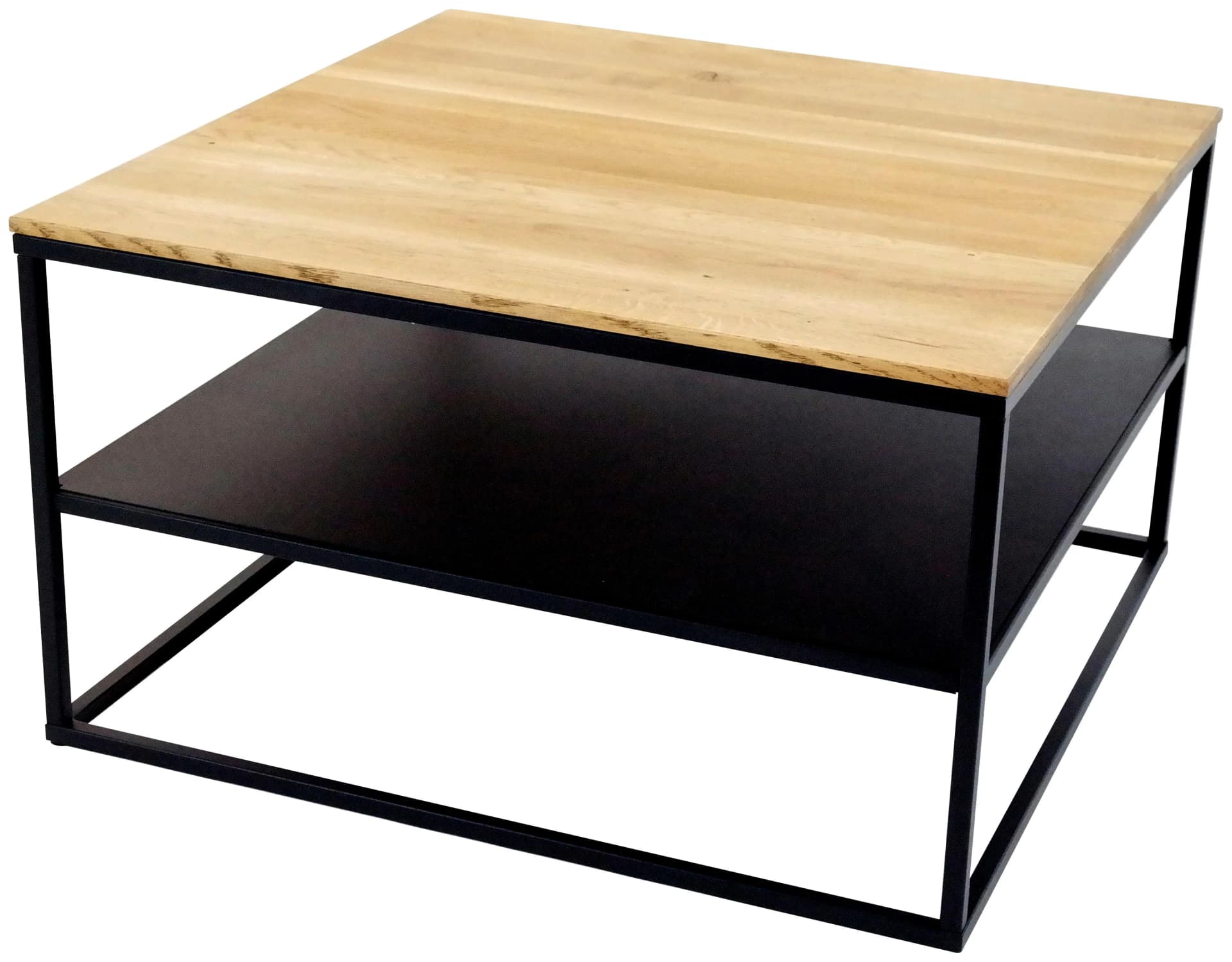 Couchtisch PAROLI Padua 2 Wildeiche Schwarz Quadratisch