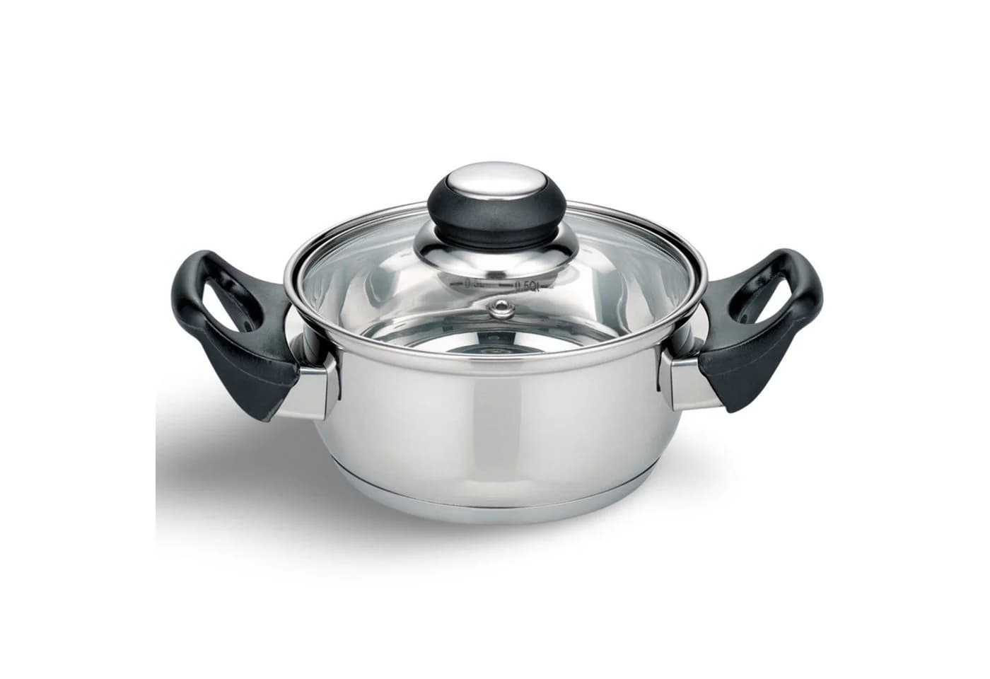 BURI Topf-Set 2x Edelstahl Kochtopf 14cm Turin