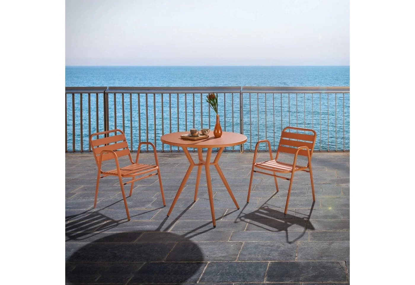 Liadomo Gartentisch Lesina Orange Aluminium