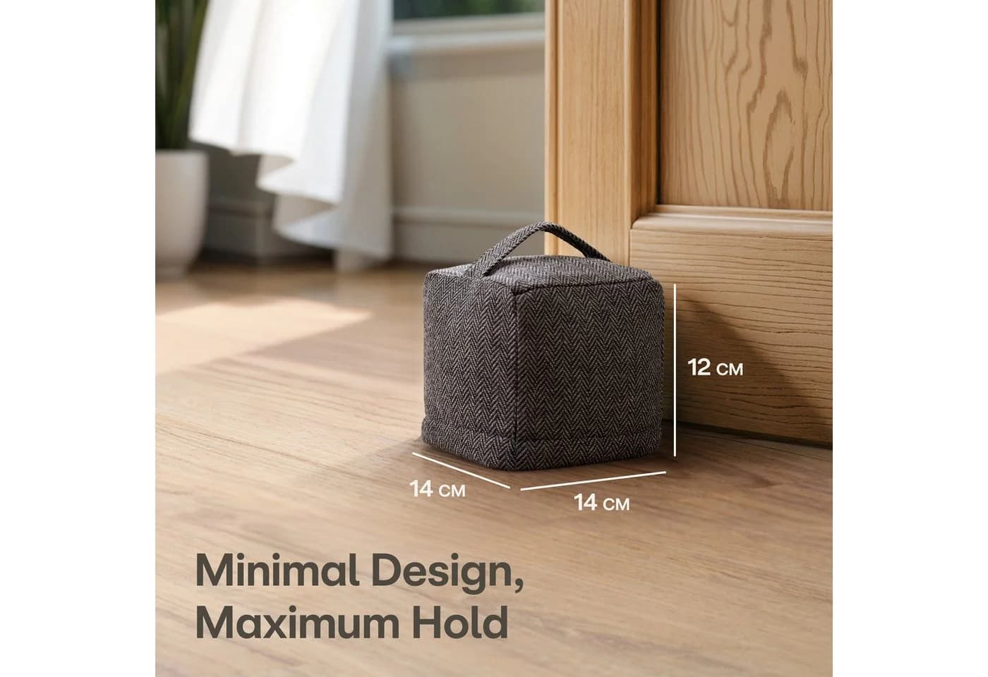 Praknu Bodentürstopper Sack Grau - Extra schwer 1kg mit Tragegriff