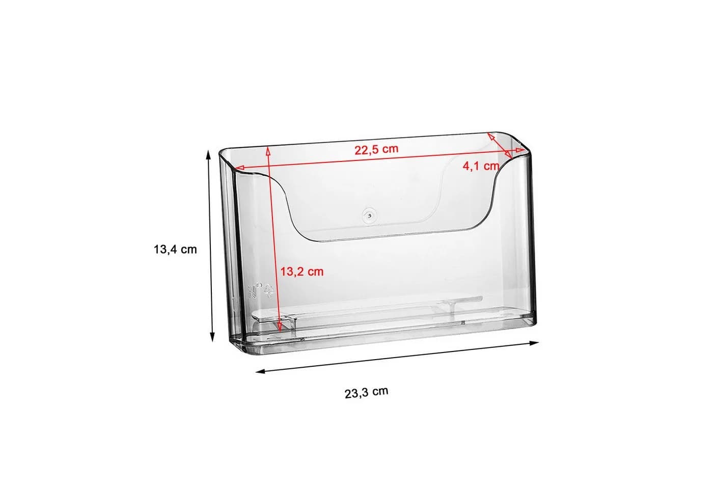 ogoPLUS Prospekthalter DIN A5 Querformat Transparent